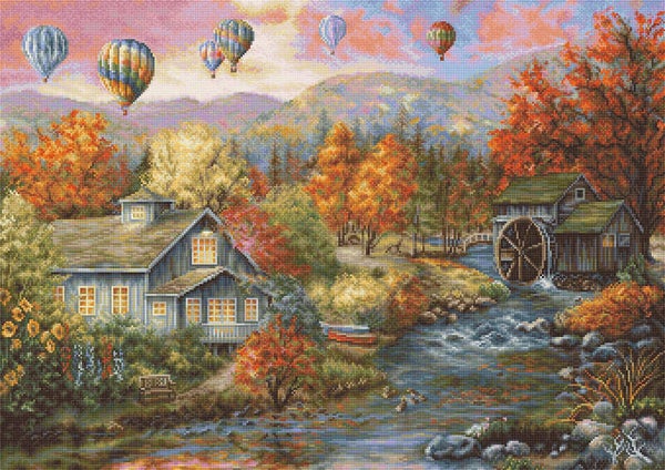 Petit Point Borduurpakket - Autumn Creek Mill
