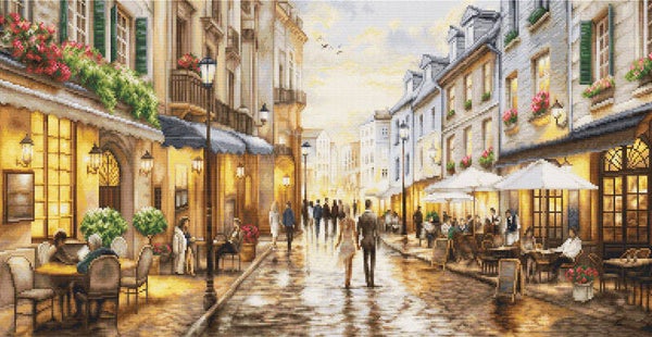 Petit Point Borduurpakket - Night Time Café