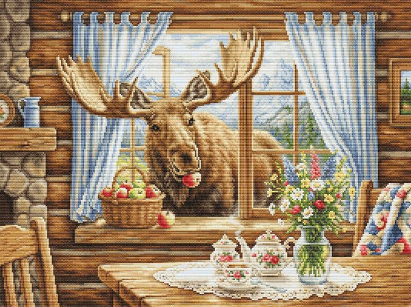 Petit Point Borduurpakket - Unexpected Cabin Guest