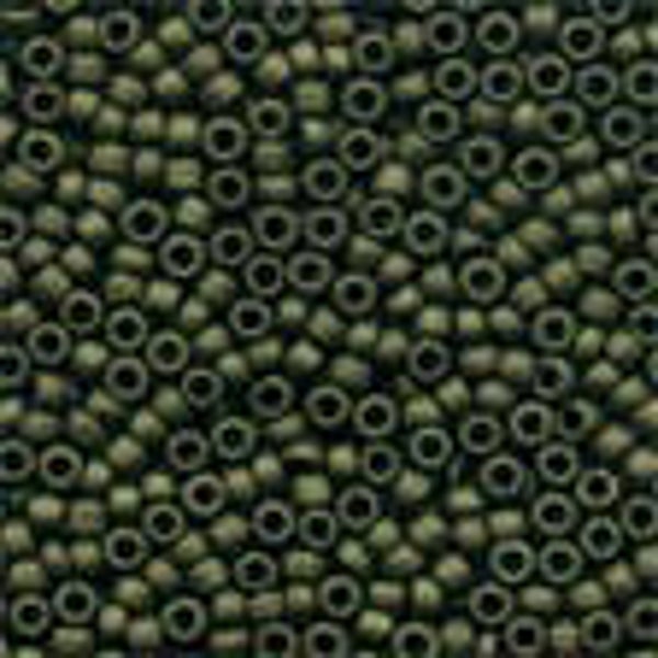 Antique Seed Beads 11/0 - Matte Olive - 3014