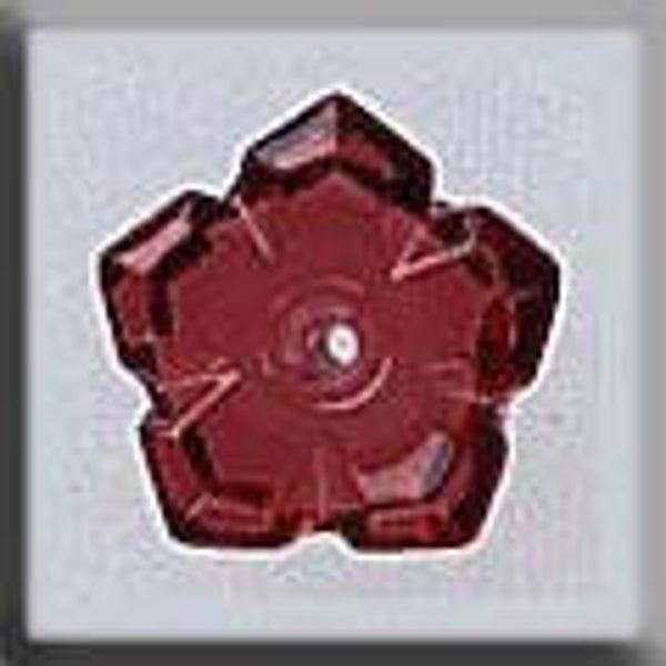 Glass Treasures - 5 Petal Dim Flower - Ruby