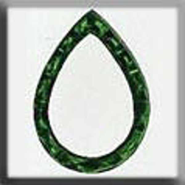 Glass Treasures - Open Faceted Teardrop - Emerald