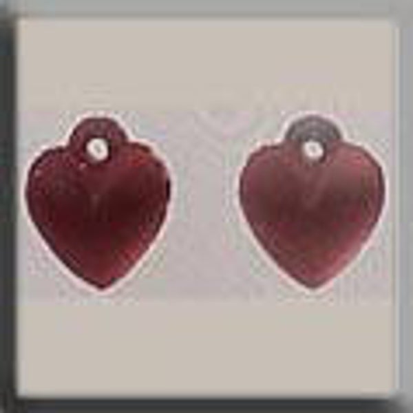 Glass Treasures - Very Small Domed Heart - Matte Comp Rose