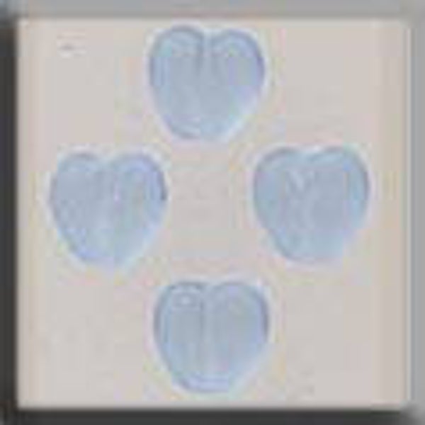 Glass Treasures - Small Channeled Heart - Matte Sapphire