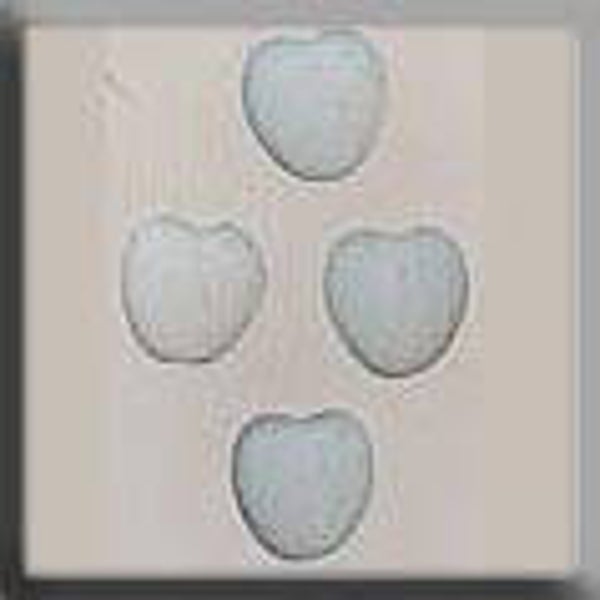 Glass Treasures - Small Channeled Heart - Matte Opal