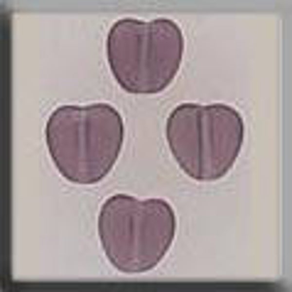 Glass Treasures - Small Channeled Heart - Matte Amethyst