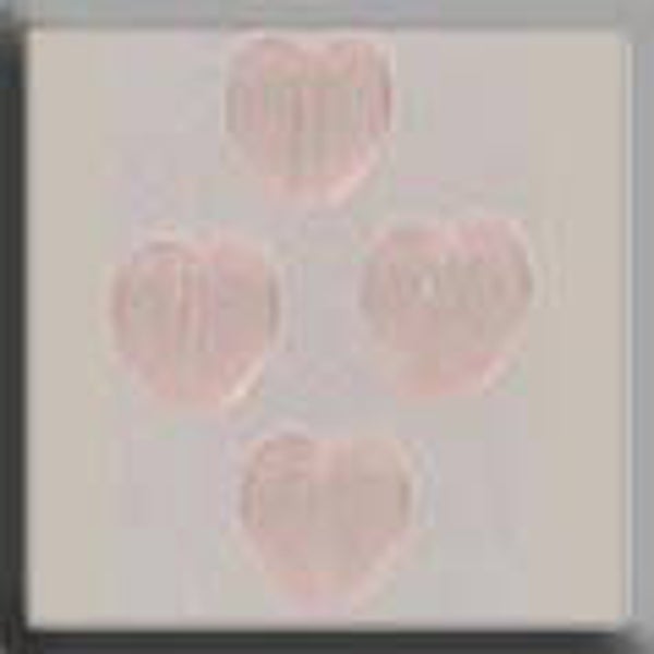 Glass Treasures - Small Channeled Heart - Matte Rosaline