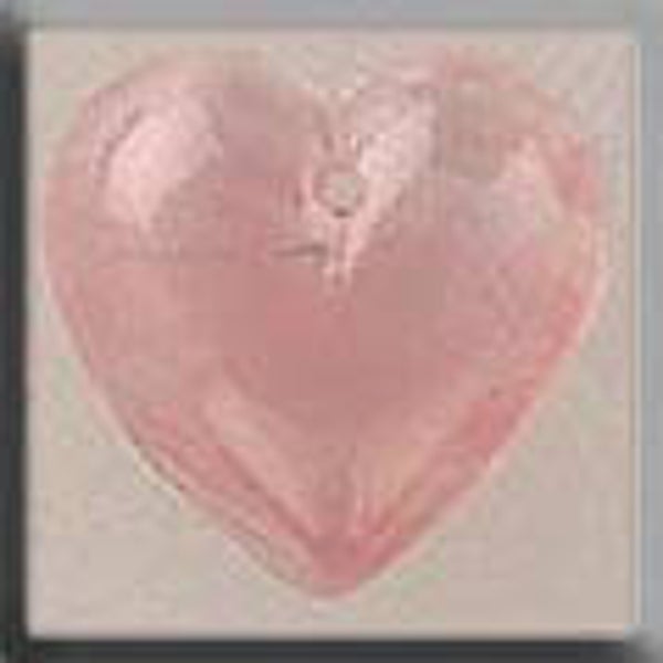 Glass Treasures - Medium Quartz Heart  -  Pink