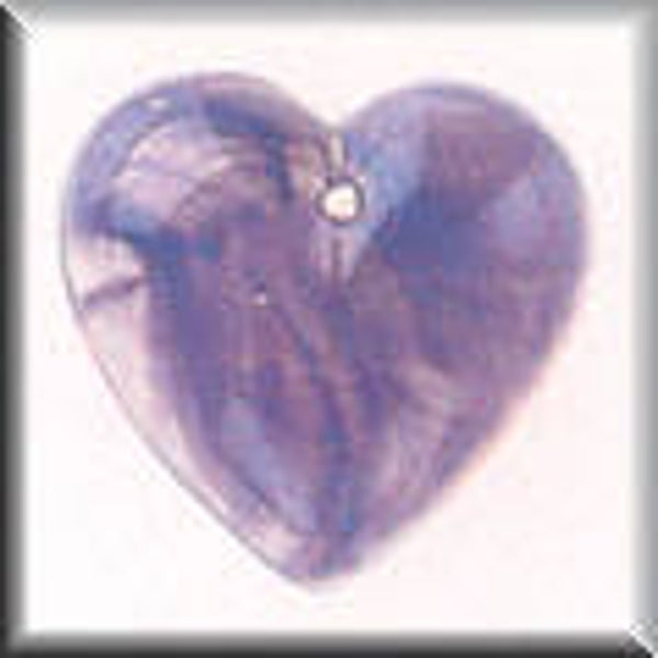 Glass Treasures - Large Quartz Heart - Purple