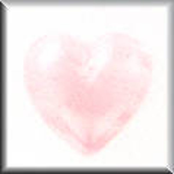 Glass Treasures - Large Quartz Heart - Pink