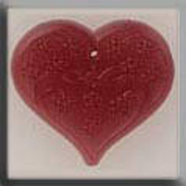 Glass Treasures - Large Floral Embossed Heart - Rose