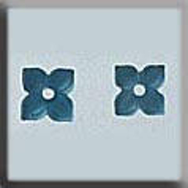 Glass Treasures - 4 Petal Flower - Matte Aqua