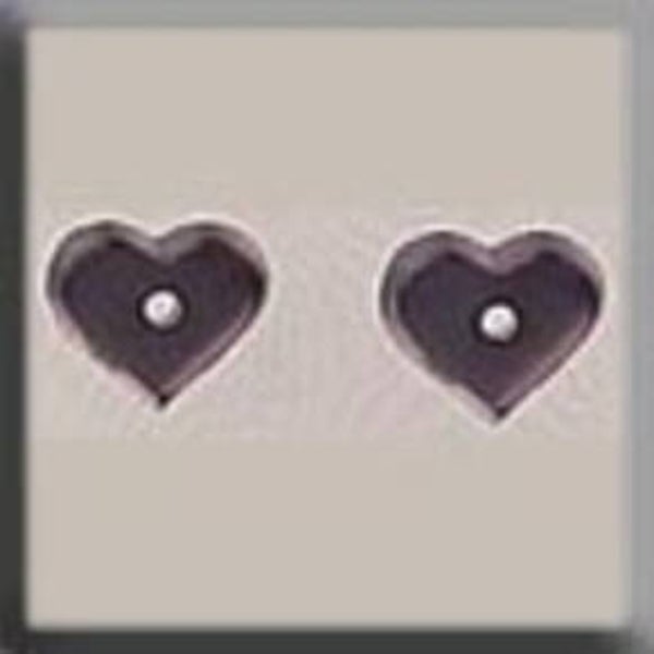 Glass Treasures - Very Petite Flat Heart - Matte Amethyst