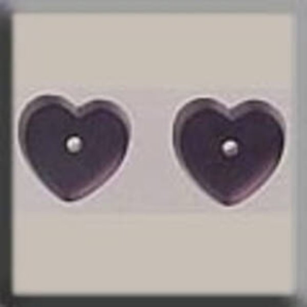 Glass Treasures - Petite Flat Heart - Matte Amethyst