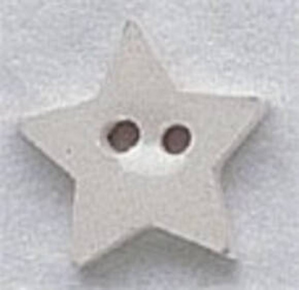 Button - White Star