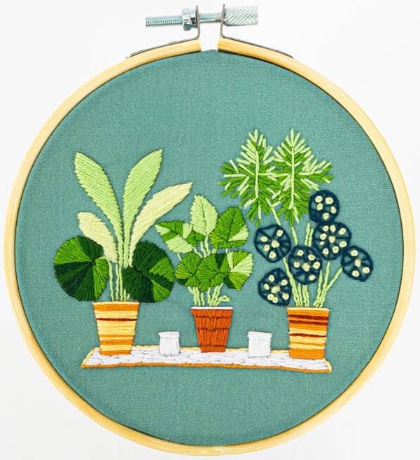 Vrij Borduren Pakket - Green Trio