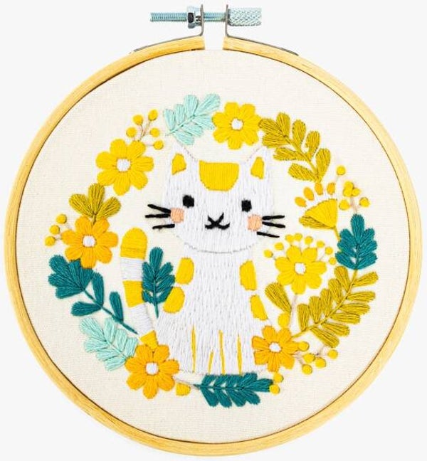 Vrij Borduren Pakket - Boho Cat