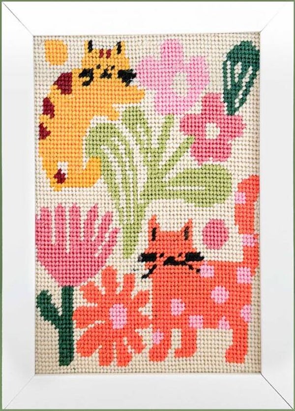 Needlepoint Canvas - Country Cats