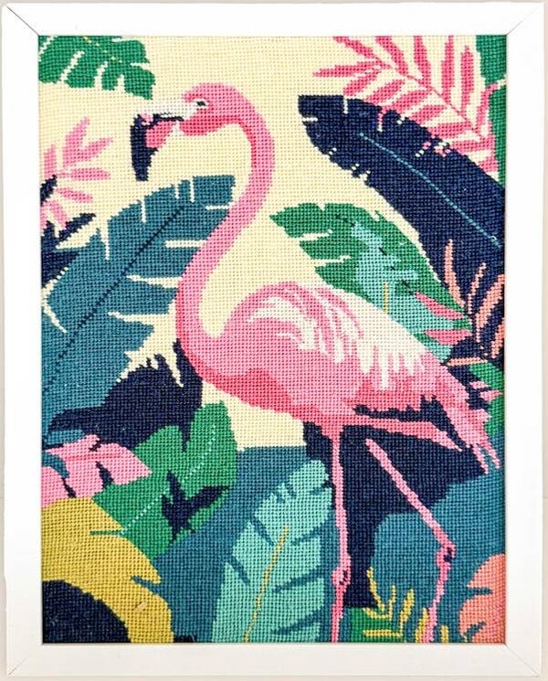 Needlepoint pakket - Tropical Flamingo
