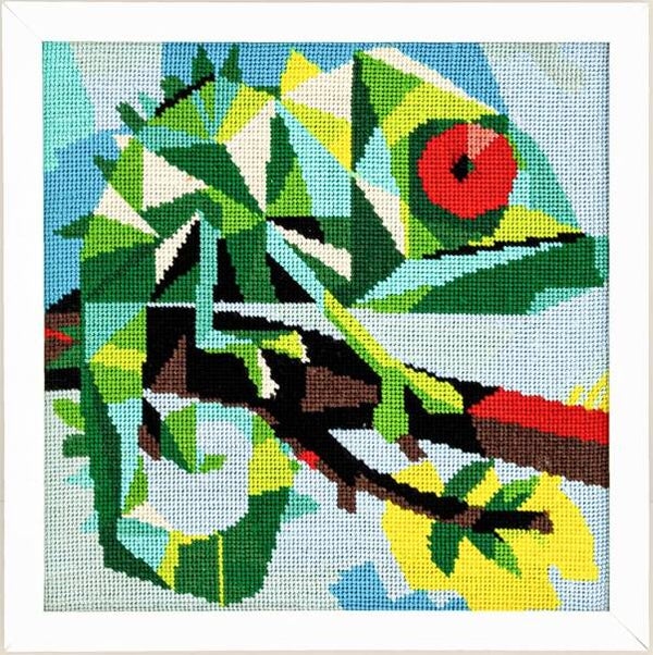 Needlepoint Pakket - Chameleon on a Branch