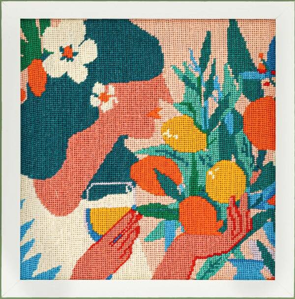 Needlepoint Canvas - Citrus Lady