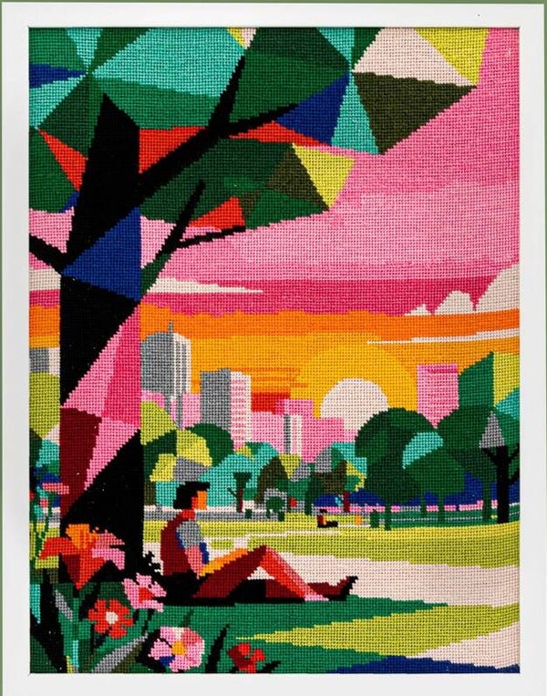 Needlepoint Canvas - Dusk in the Park