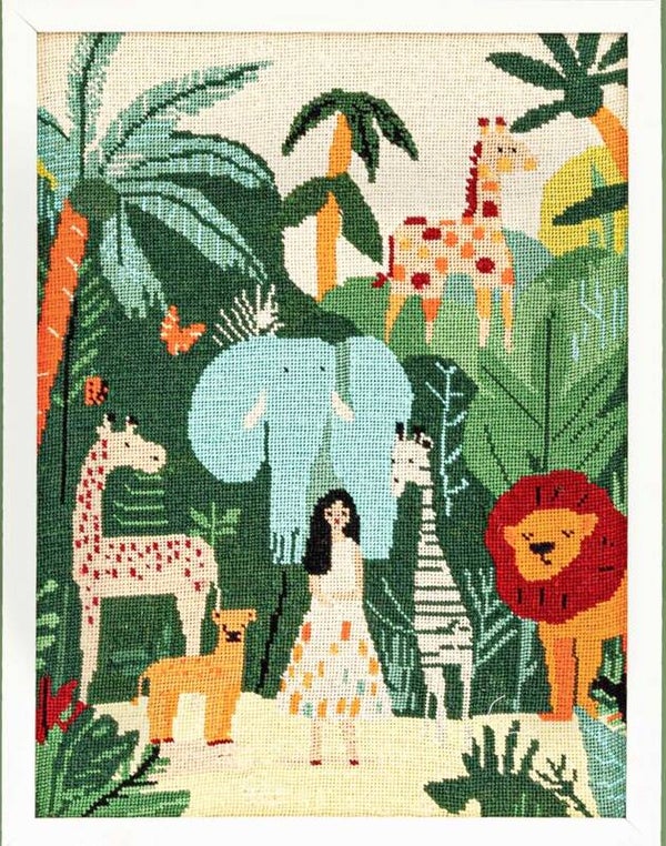 Needlepoint Canvas - Jungle Hear