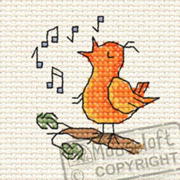 Borduurpakket - Chripy Bird in the Woods