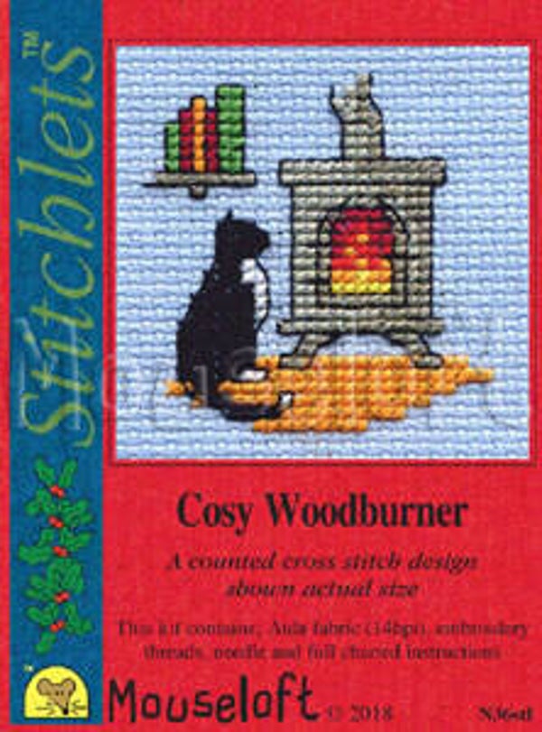 Borduurpakket - Cosy Woodburner