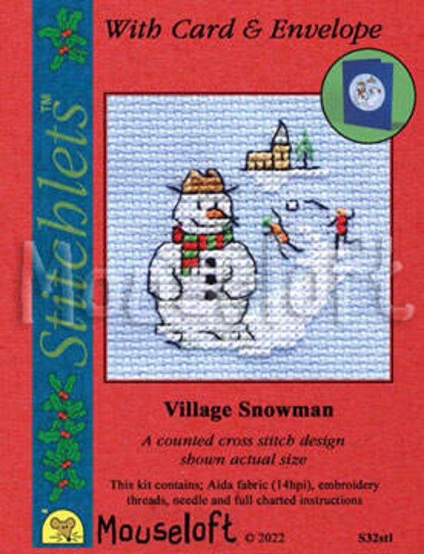 Borduurpakket - Village Snowman