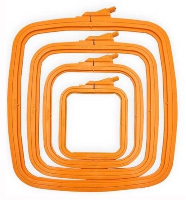 Rechthoekige borduurring - 14,5 x 16,5 cm - Oranje