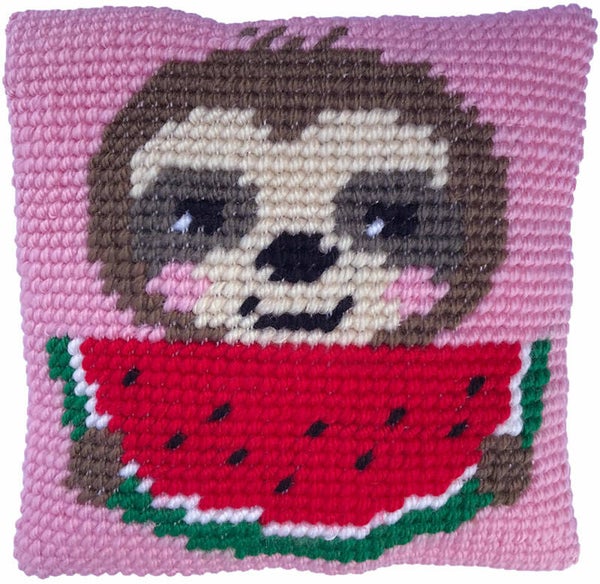 Kussen Borduurpakket - Sloth Munch