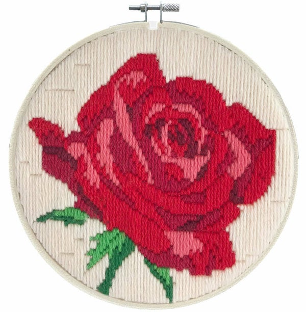 Platsteek Borduurpakket - Rose Rouge