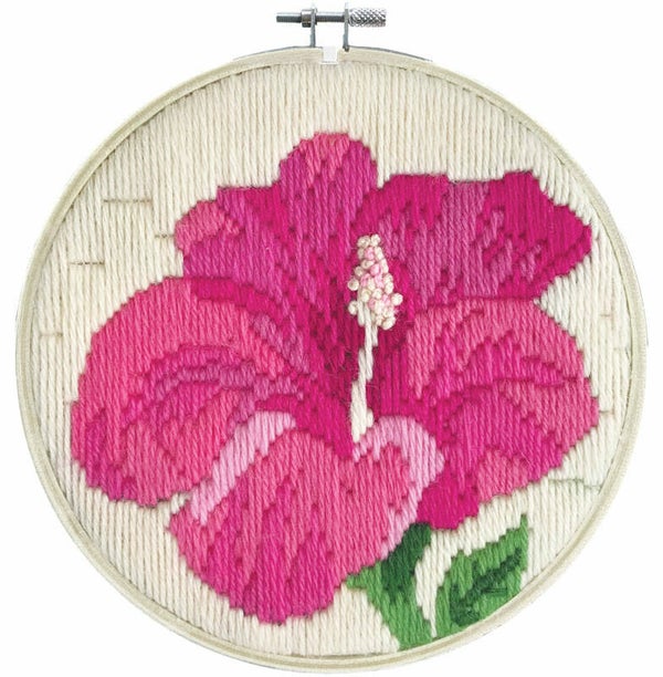 Platsteek Borduurpakket - Hibiscus Blush