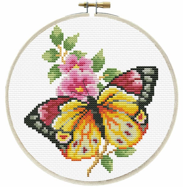 Voorbedrukt Borduurpakket - Butterfly Bouquet