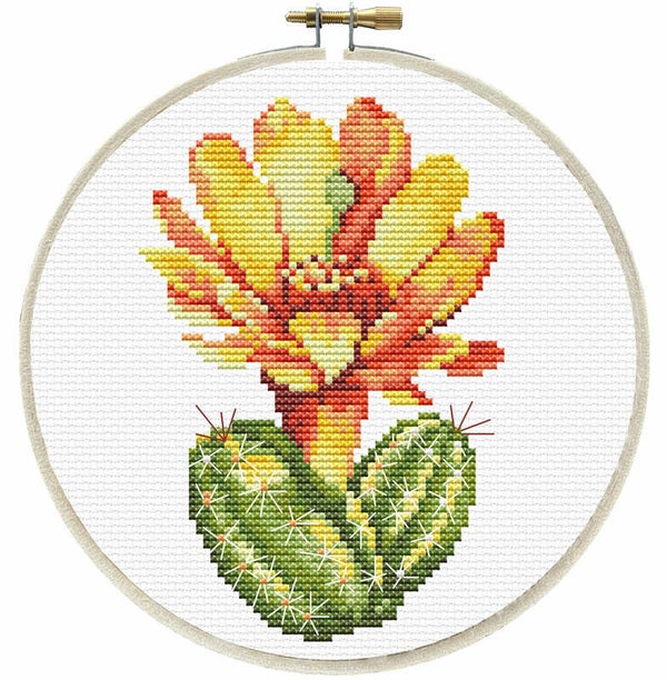 Voorbedrukt Borduurpakket - Yellow Cactus