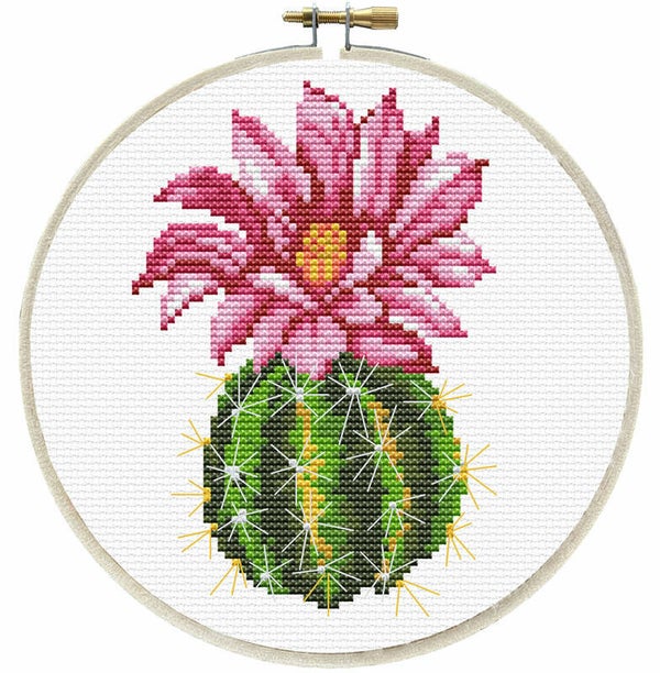 Voorbedrukt Borduurpakket - Pink Cactus