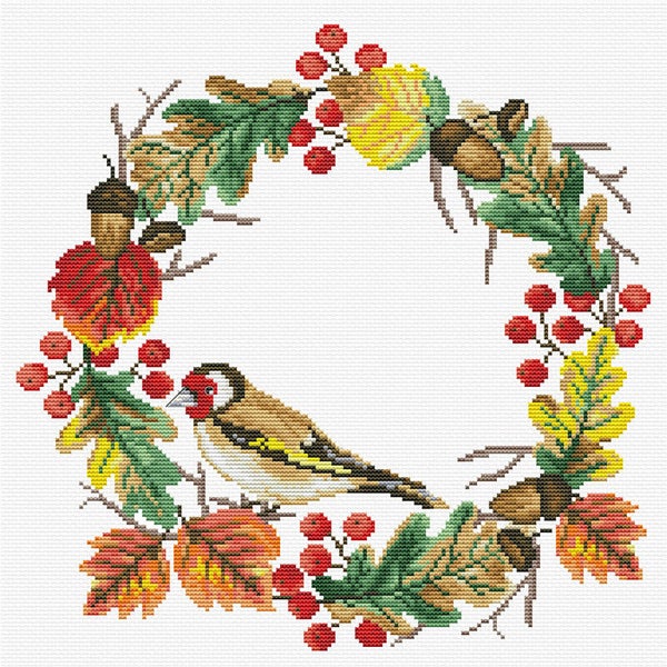 Voorbedrukt Borduurpakket - Autumn Wreath