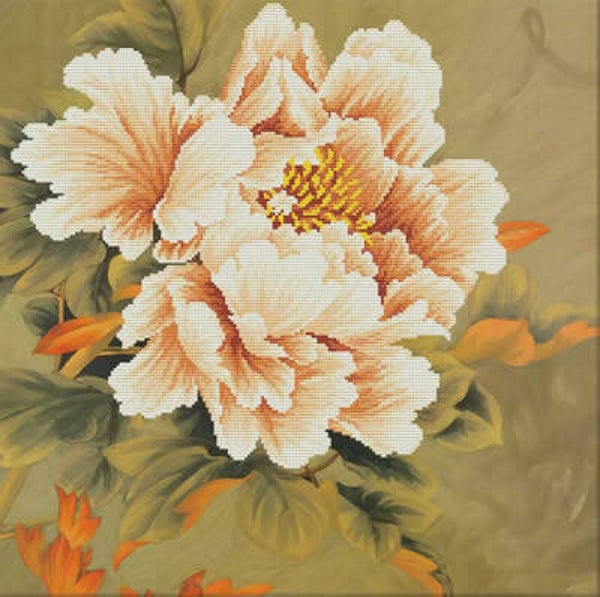 Voorbedrukt Borduurpakket - Blooming Peony 1