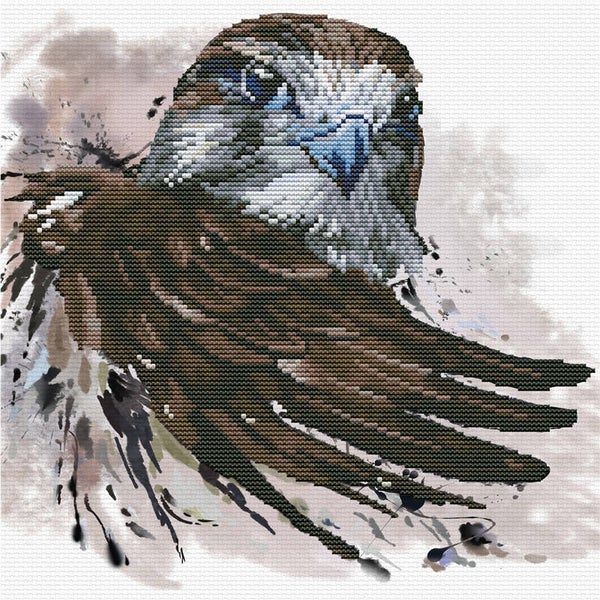 Voorbedrukt Borduurpakket - Falcon Salute