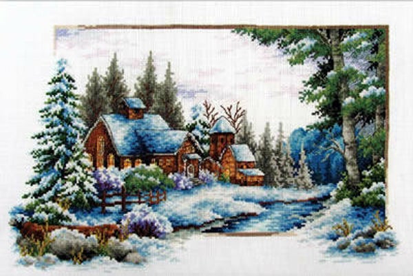 Voorbedrukt Borduurpakket - Winter Snow