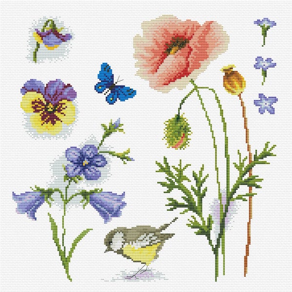 Voorbedrukt Borduurpakket - Garden Sampler 2