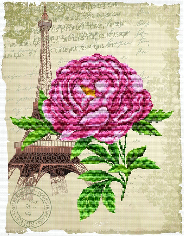 Voorbedrukt Borduurpakket - Romantic Rose