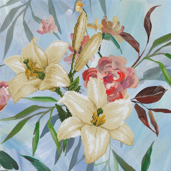 Voorbedrukt Borduurpakket - Wild Lilly Bouquet