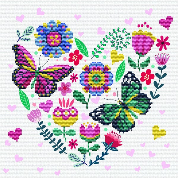Voorbedrukt Borduurpakket - Love Garden
