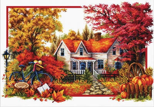 Voorbedrukt Borduurpakket - Autumn Comes