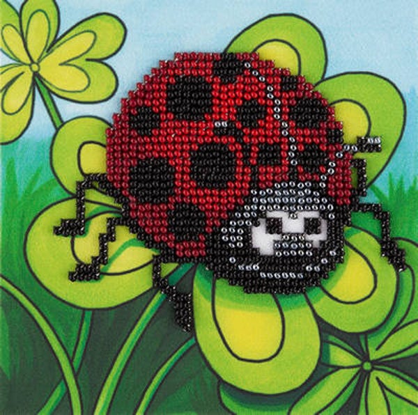 Kralen Borduren - Ladybird on Clover