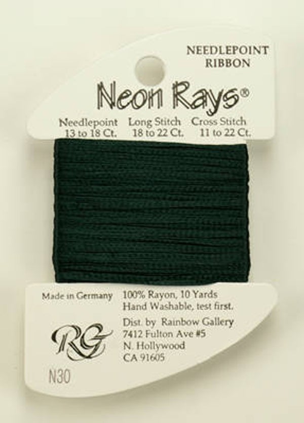 Neon Rays - Dark Forest Green - 030