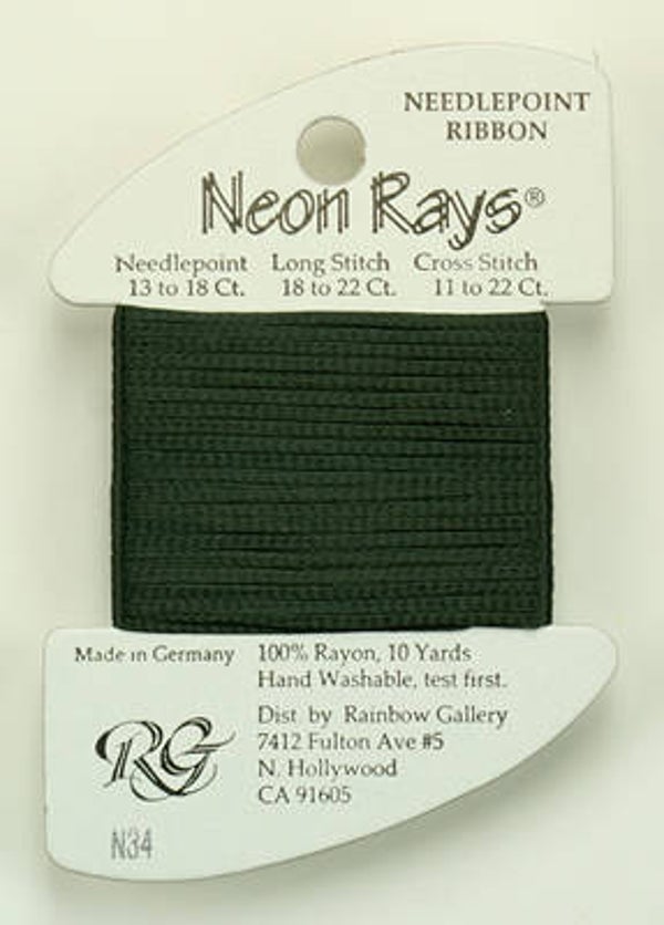 Neon Rays - Dark Green - 034