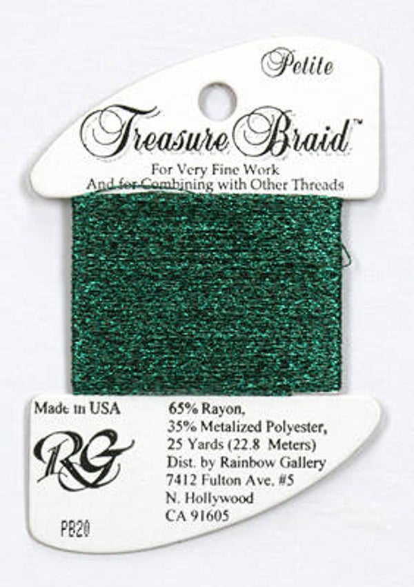 Petite Treasure Braid - Dark Green - 20